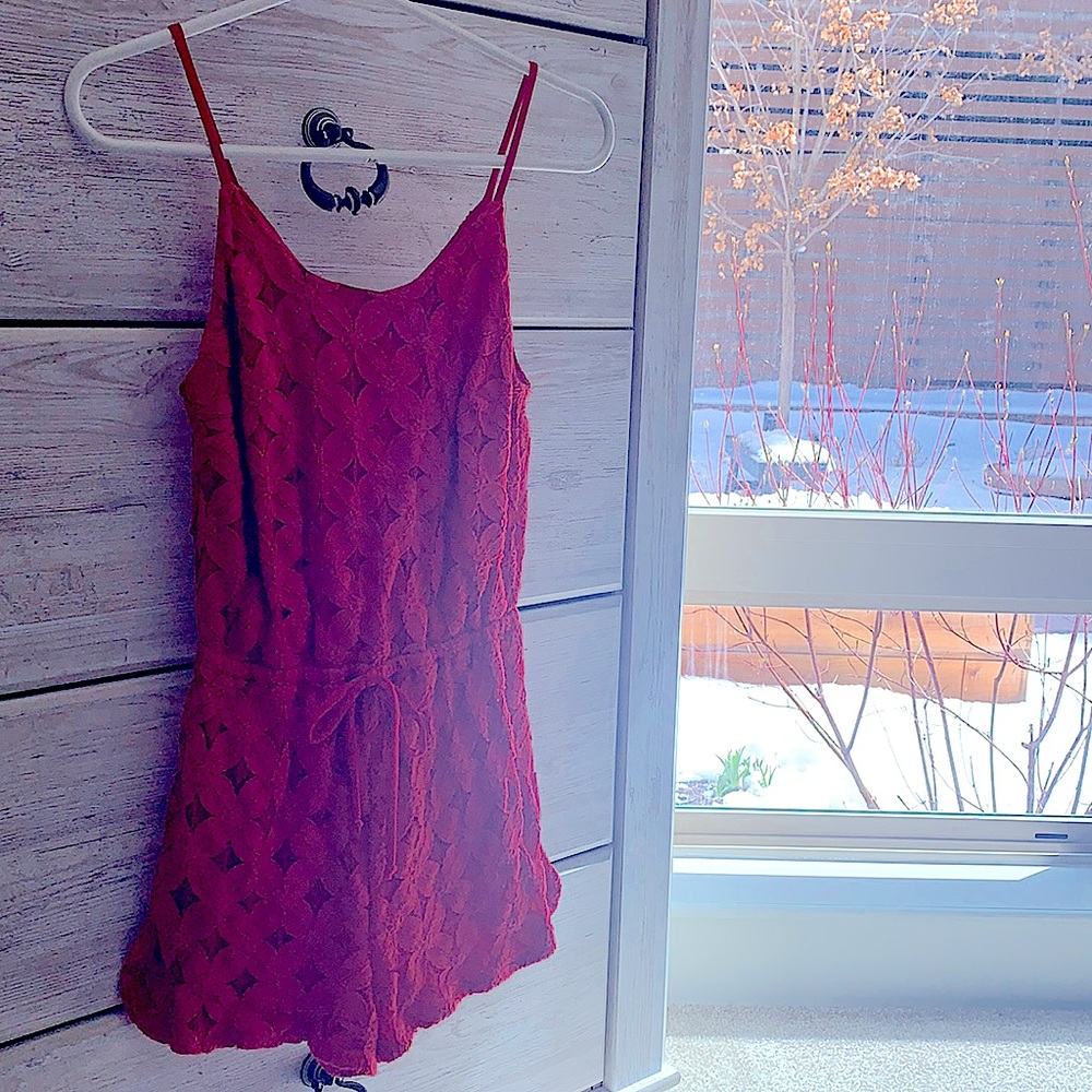 Red Romper | Flower Design 🌸